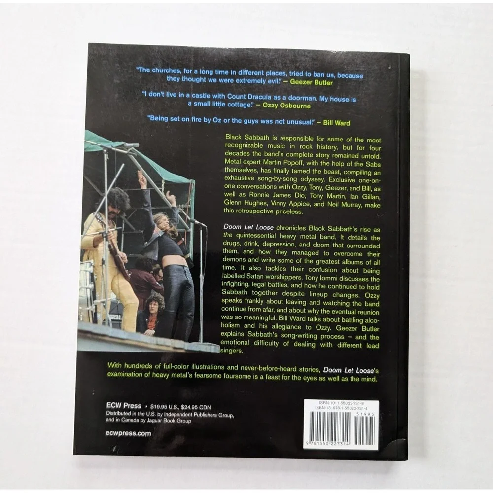Black‎ Sabbath Doom Let Loose Book Martin Popoff SIGNED Illustrated History
